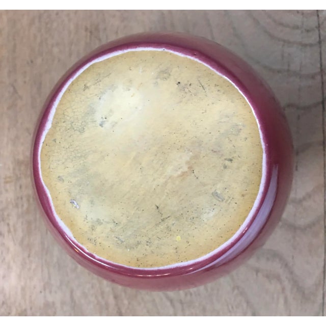 Vintage Purple and Mauve Glazed Vase For Sale - Image 4 of 6