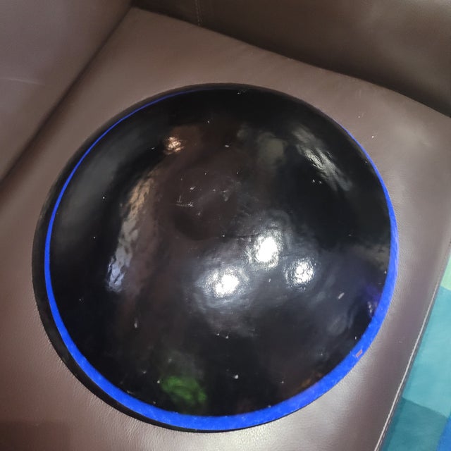 Blue Vintage Ferro Murano Art Glass With Swirl For Sale - Image 8 of 9