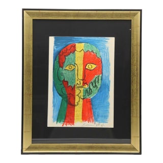 After Pablo Picasso (Spanish, 1881–1973) Bearded Man in Color Lithograph on Paper For Sale