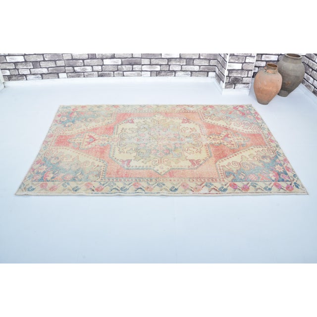 Turkish Home Living Oushak Vintage Wool Carpet For Sale - Image 3 of 9