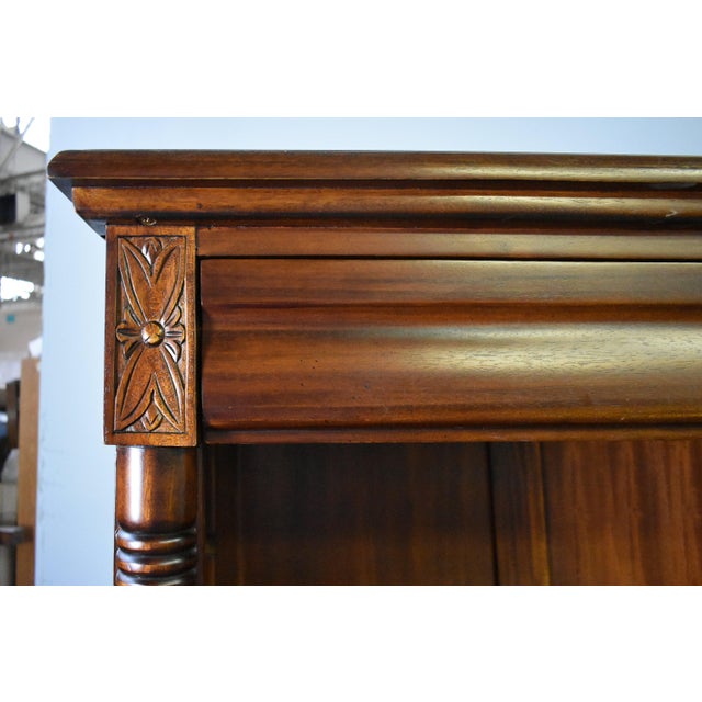 Wood Legacy Open Bookcase - Brown Walnut For Sale - Image 7 of 10