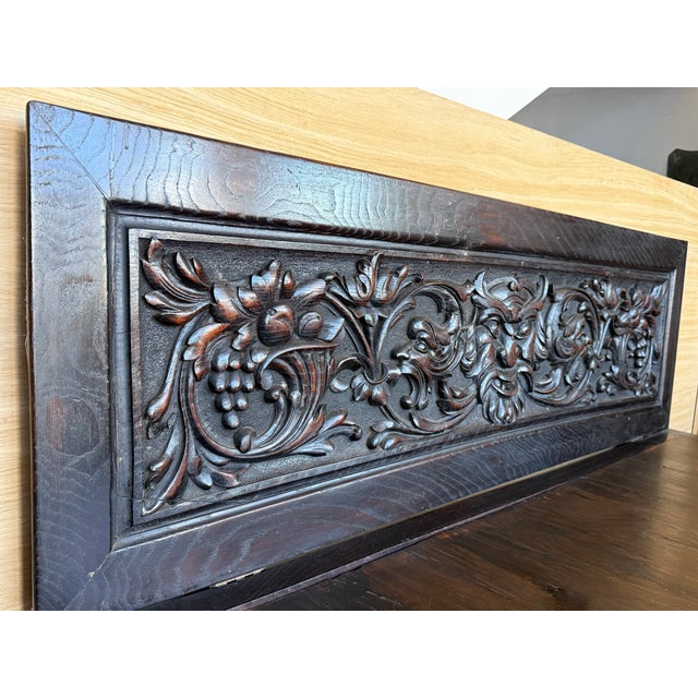19th Spanish Baroque Carved Large Hall Bench With Storage For Sale - Image 14 of 15