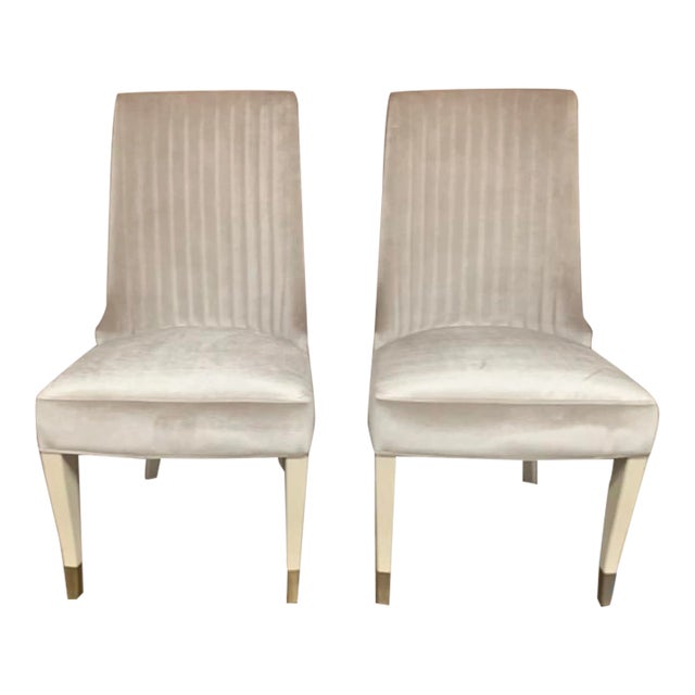 Caracole Modern Upholstered Side Dining Chairs, Line Me Up, Set of 2 For Sale