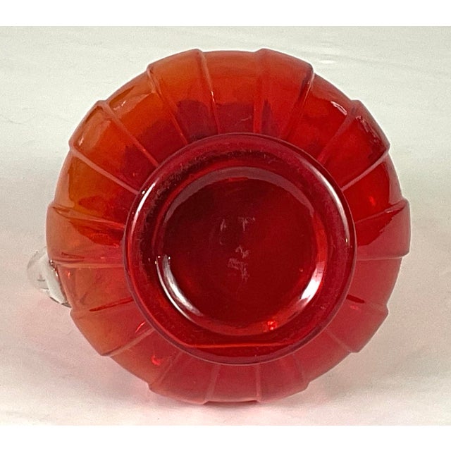 Late 19th Century Early American Consolidated Glass-Eapg-Pigeon Blood Syrup, Pewter Lid-Dated For Sale - Image 6 of 7