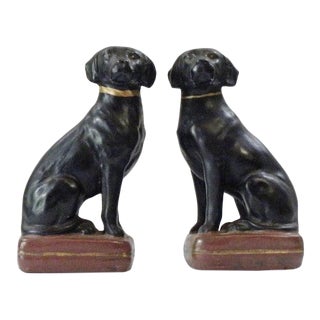 Vintage Mid Century Dog Bookends- A Pair For Sale