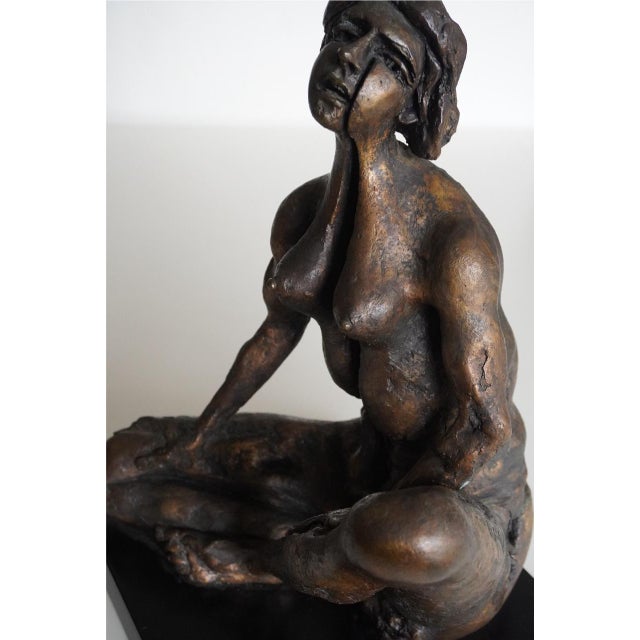 1980s Agenore Fabbri, Seated Female Nude, 1980s, Bronze For Sale - Image 5 of 13