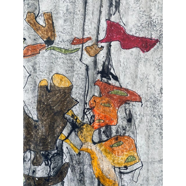 American Anya Fisher, Abstract falling leaves drawing For Sale - Image 3 of 9