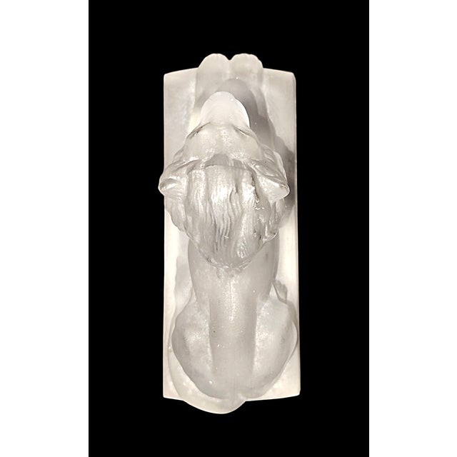 Molded Pressed Glass Advertising Paperweight from Iodone Robin, 1890s For Sale - Image 8 of 9