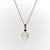 Modern 1990s 14k Gold Moonstone Cabochon and Sapphire Pendant Necklace For Sale - Image 3 of 8
