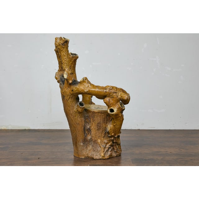 English Terracotta Coral-Inspired Grotto Chair with Patina, Circa 1900 For Sale - Image 11 of 12