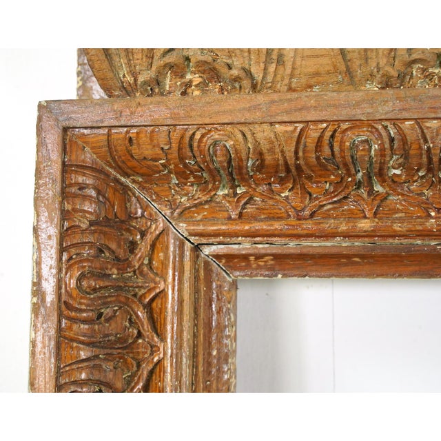 Wood Antique Georgian Wooden Fireplace Mantel For Sale - Image 7 of 10