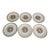 Mid 20th Century Italian Edwin M Knowles China Co. 22k Gold Plates- Set of 6 For Sale