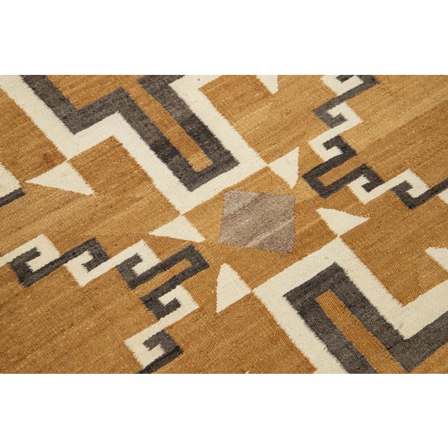 4 X7 Vintage Navajo Native American Indian Tribal Wool Rug For Sale - Image 9 of 10