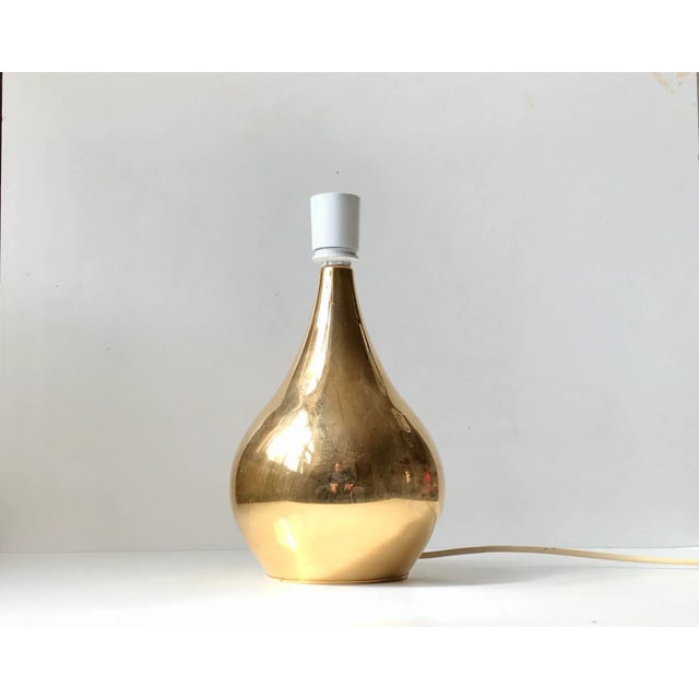 Gold Gold Plated Teardrop Table Lamp by Hugo Asmussen, 1960s For Sale - Image 8 of 11