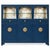 This is a Michael Taylor for Baker Furniture modern Ming style navy lacquered bar cabinet or credenza. The top interior...