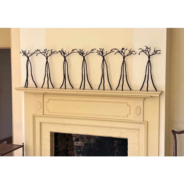 Modernist Abstract Wrought Iron Tree Sculpture Featuring Flexible Arrangement / Positioning - 7 Trees For Sale - Image 16 of 16