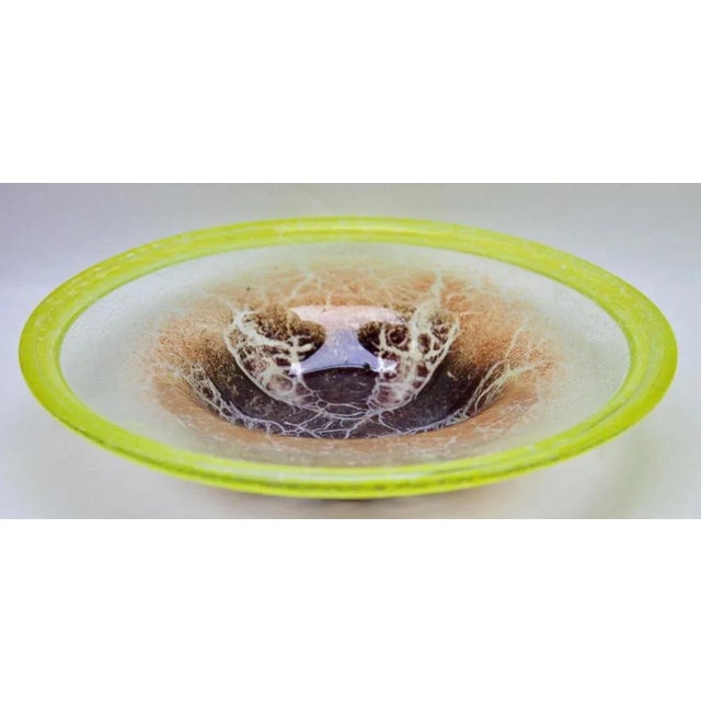 German Ikora Art Glass Bowl by Karl Wiedmann for WMF, 1930s For Sale - Image 4 of 10