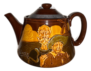 Ceramic Teapot with Don Quixote and Sancho Panza from Royal Doulton Kingsware, England, 1950
