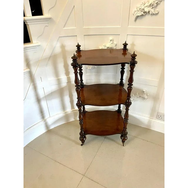 Antique Victorian Rosewood Freestanding Shelf For Sale - Image 3 of 13