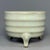 Antique Chinese Longquan celadon tripod censer with spiral ribs on the body. Natural crackle glaze. Carefully cleaned...