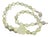 Gemstome Necklace Hand-Carved Round Faceted Prehnite Flower Necklace With Labradorite Spacers and Sterling Silver Ornate Clasp For Sale