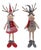 Plush Winter Deer Shelf Sitter (Set of 2) For Sale
