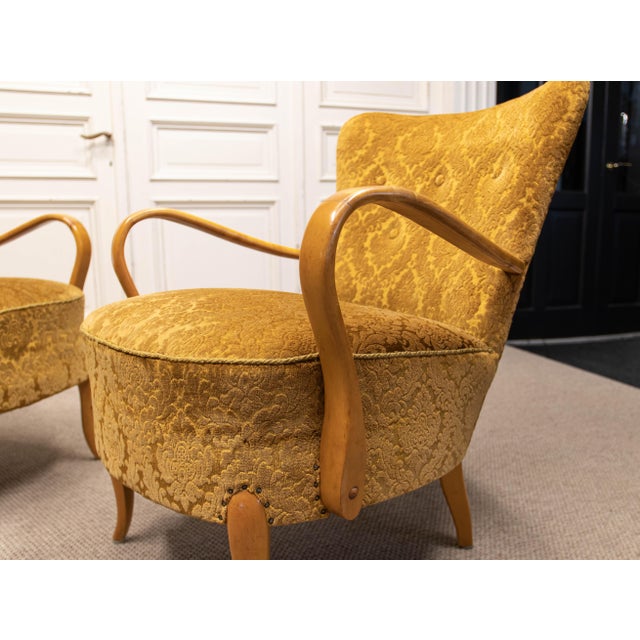 Danish Modern Lounge Chairs by Alfred Christensen for Slagelse Møbelværk, 1940s, Set of 2 For Sale - Image 9 of 14
