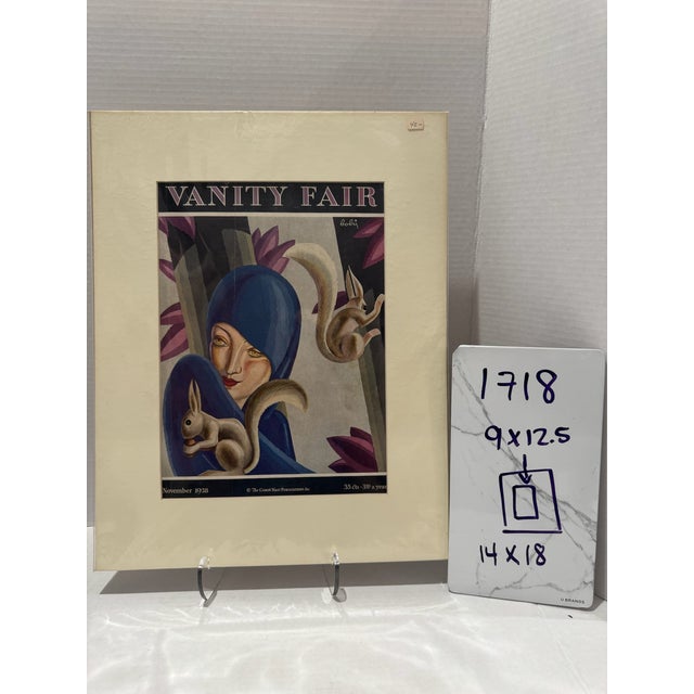 Paper 1928 Original Vanity Fair Cover, November, Victor Bobritsky. Art Deco, Matted For Sale - Image 7 of 7