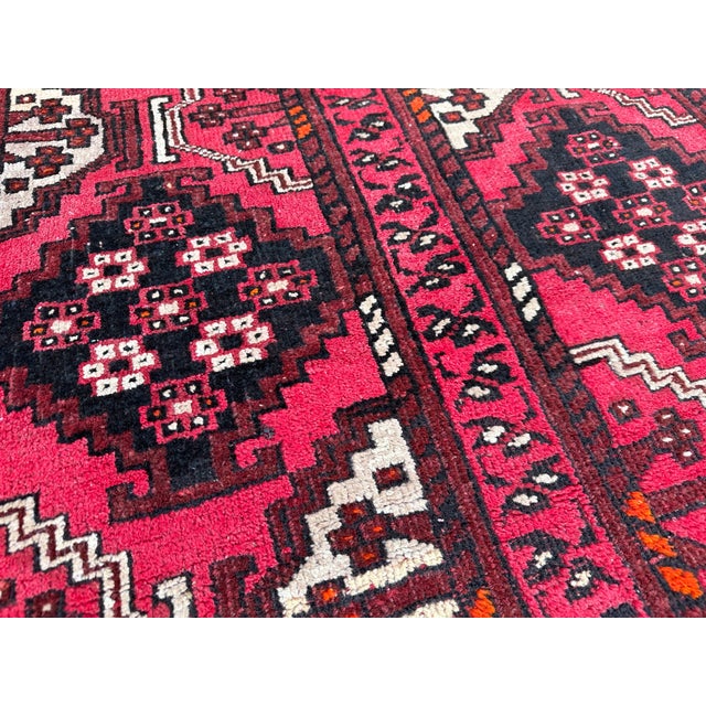 Vintage Handmade Rug 3.6 X 7.5 For Sale - Image 4 of 7