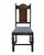 VINTAGE ANTIQUE Solid Oak Rustic Gothic Jacobean Tudor Style Dining Side Chair 38.75" High 19" Wide 20.5" Deep Seat: 19"...