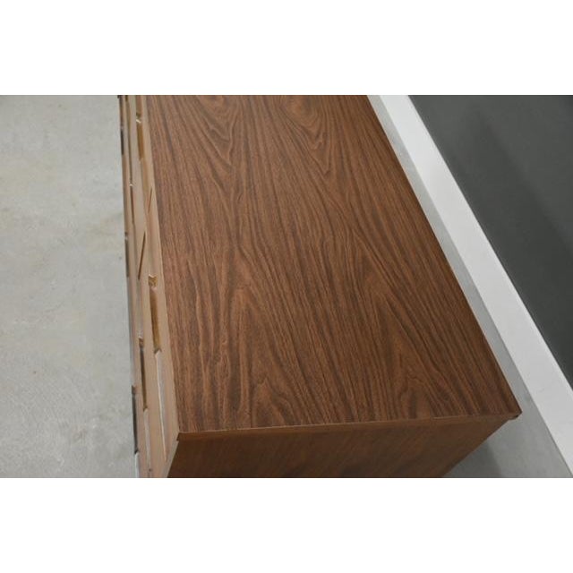 Wood 1960s Walnut and Formica Mid Century Dresser For Sale - Image 7 of 9