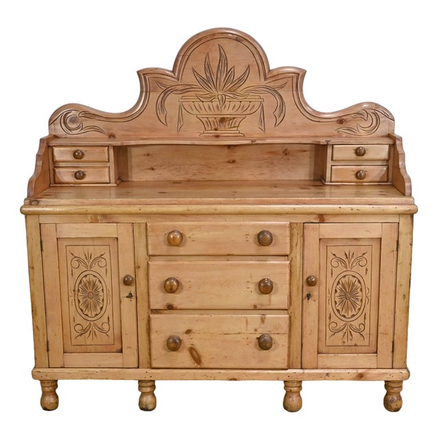 Pine Sideboard, Wales, 1920s For Sale