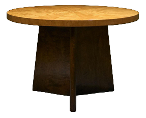Circular Side Table in Natural and Stained Birch for A.B. Svenska Möbelfabrikerna Bodafors, 1930s