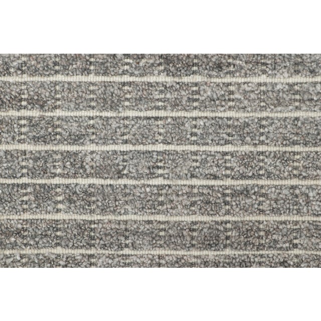 Rug & Kilim Contemporary High-Low Striped Gift-Sized Bamboo by Rug & Kilim, India For Sale - Image 4 of 4