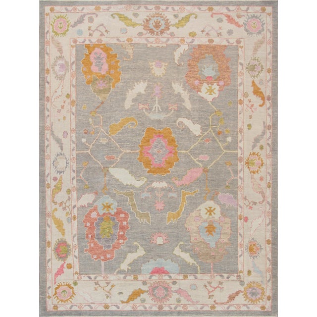 Pasargad Turkish Oushak Wool Area Rug- 8' 9" X 11' 5" For Sale
