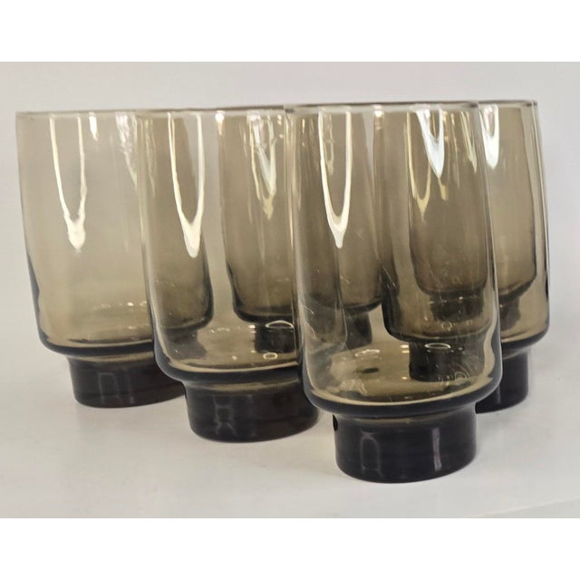 Vintage Tawny Footed Tumblers- Set of Six For Sale - Image 10 of 10