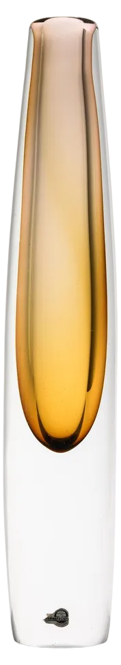 Glass Vase in Yellow by Gunnar Nylund, 1950s