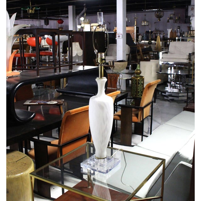 Large 36" tall vase shape Mid-Century Modern table lamp by Bauer.