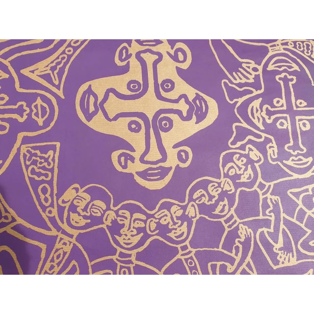 Contemporary Yvon Taillandier, Tribal violet, 2018, Silkscreen For Sale - Image 3 of 5