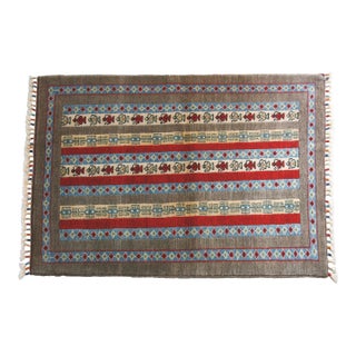 2010s Handmade Naturel Dyes Decorative Floor Rug Carpet. For Sale