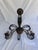 1930s Wrought Iron 3-Arm Scroll Chandelier For Sale - Image 4 of 4