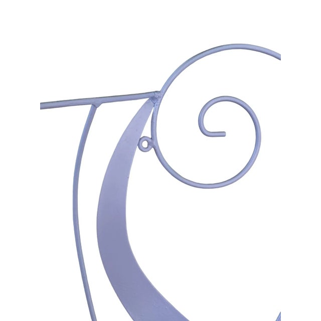 Scrolled Metal Grecian Urn Neoclassical Sculptural Wall Hanging For Sale In Charlotte - Image 6 of 7