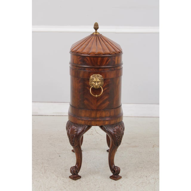 Maitland - Smith 1990s Regency Maitland Smith Mahogany Lidded Wine Cooler For Sale - Image 4 of 16