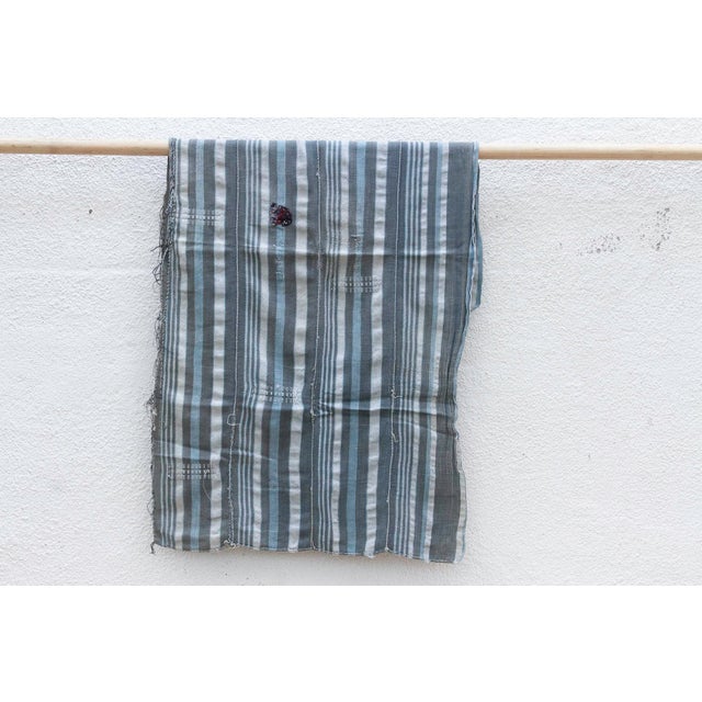 African Celeska Indigo Mud Cloth For Sale - Image 3 of 7