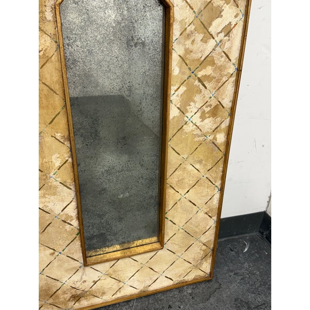 Paint Vintage Italian Fresco Wall Mirror For Sale - Image 7 of 12