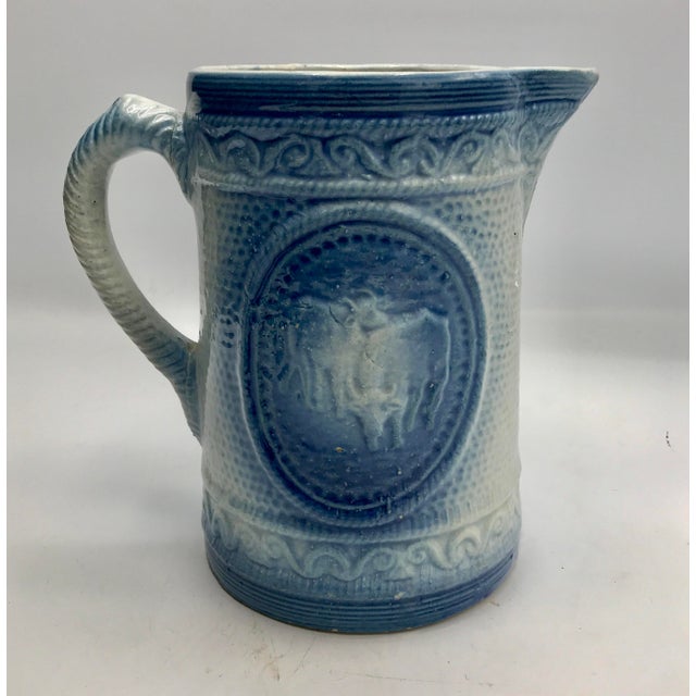 This 19th Century Salt Glaze pitcher is in excellent condition for a piece of this age and type. Clear glaze and well...