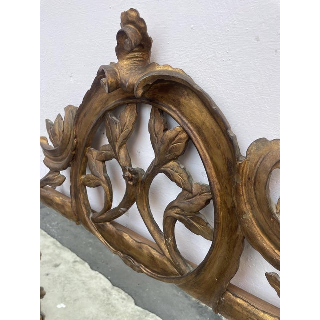 1940s Mirror with Gilt Wood Decoration, 1940s For Sale - Image 5 of 11