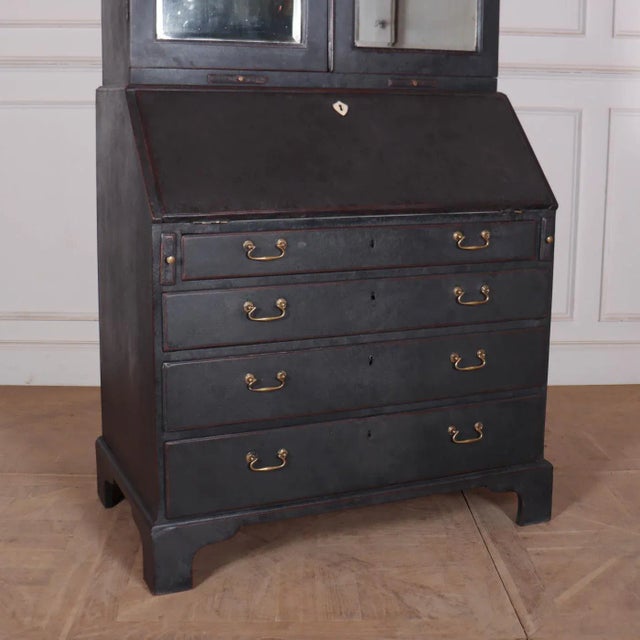 18th Century English Bureau Bookcase For Sale - Image 3 of 11