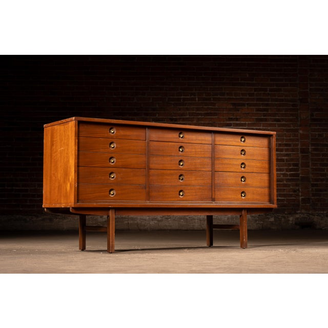 Mid-Century Modern Mid-Century Walnut Dresser by United For Sale - Image 3 of 13