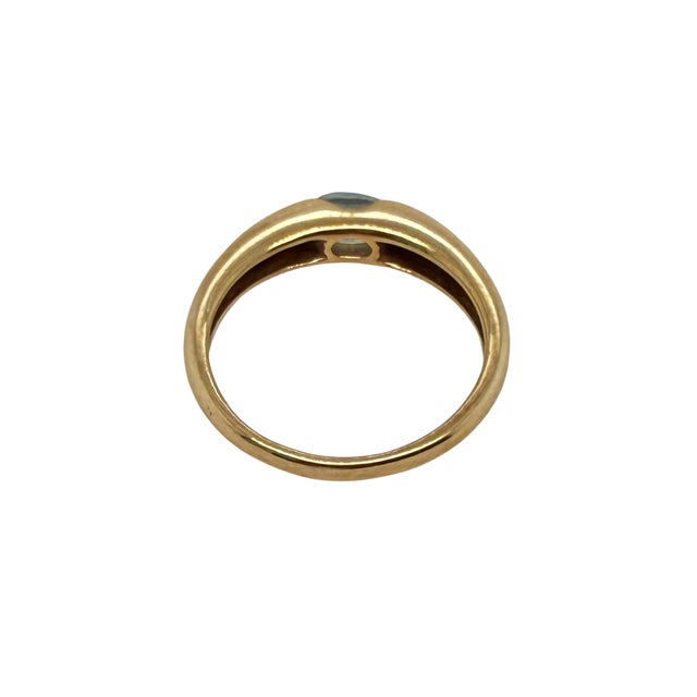 Modern H. Stern 18k Yellow Gold Faceted Aquamarine Stacking Ring, Post-1980 For Sale - Image 3 of 5